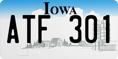 IA license plate ATF301