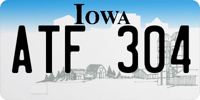 IA license plate ATF304