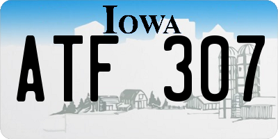 IA license plate ATF307