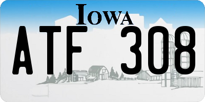 IA license plate ATF308