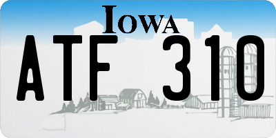 IA license plate ATF310