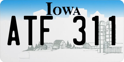 IA license plate ATF311
