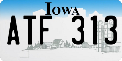 IA license plate ATF313