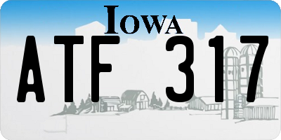 IA license plate ATF317