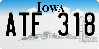 IA license plate ATF318