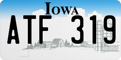 IA license plate ATF319