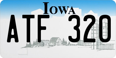 IA license plate ATF320