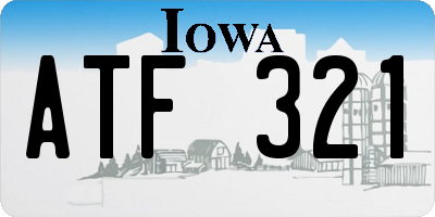 IA license plate ATF321