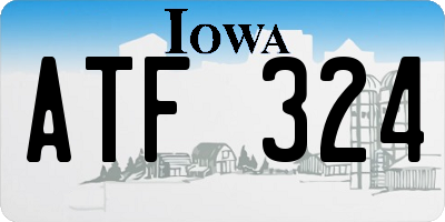 IA license plate ATF324