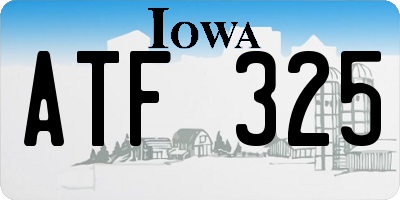 IA license plate ATF325
