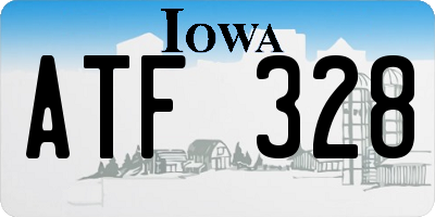 IA license plate ATF328
