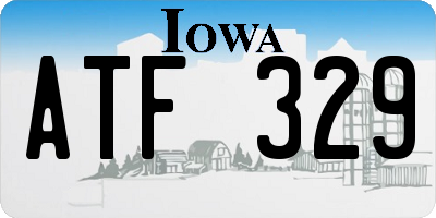 IA license plate ATF329