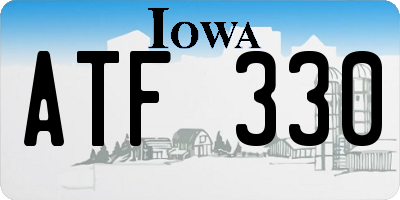 IA license plate ATF330