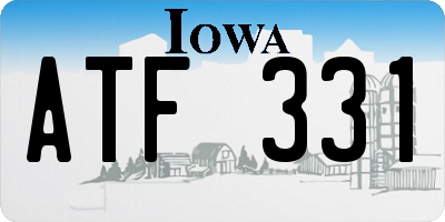 IA license plate ATF331
