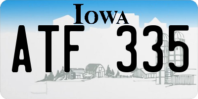 IA license plate ATF335