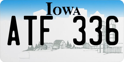 IA license plate ATF336
