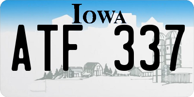 IA license plate ATF337