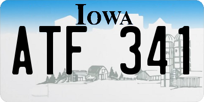 IA license plate ATF341