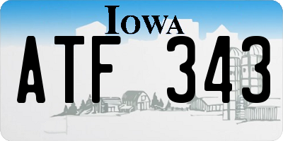 IA license plate ATF343