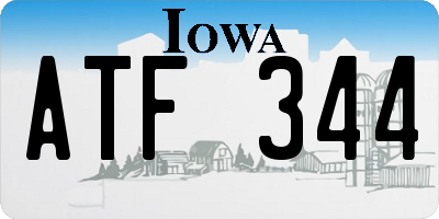 IA license plate ATF344