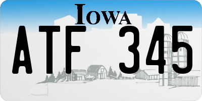 IA license plate ATF345