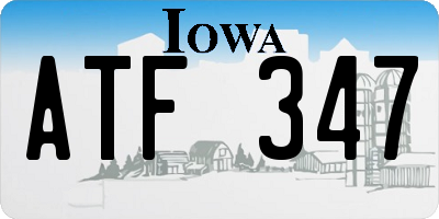 IA license plate ATF347