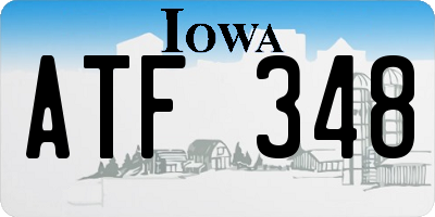 IA license plate ATF348