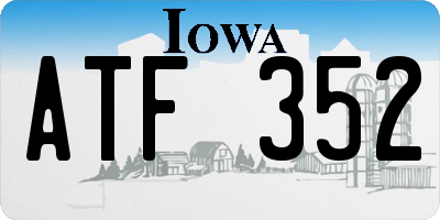 IA license plate ATF352