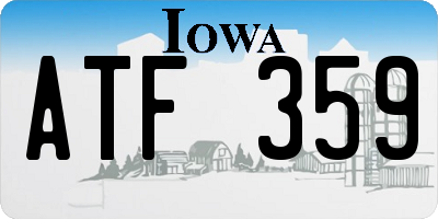 IA license plate ATF359