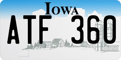 IA license plate ATF360