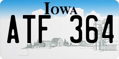 IA license plate ATF364