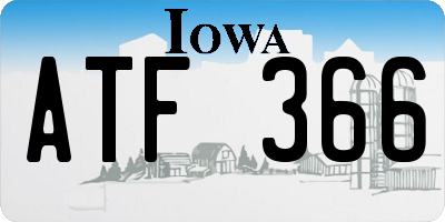 IA license plate ATF366