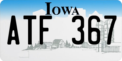 IA license plate ATF367