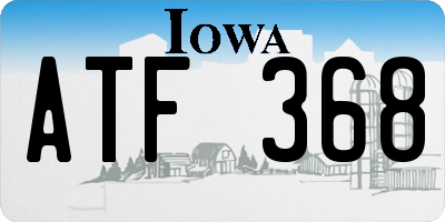 IA license plate ATF368