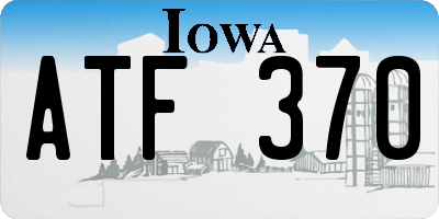 IA license plate ATF370