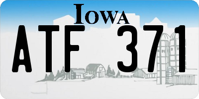 IA license plate ATF371