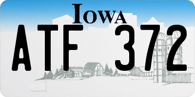 IA license plate ATF372