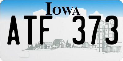 IA license plate ATF373