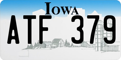 IA license plate ATF379
