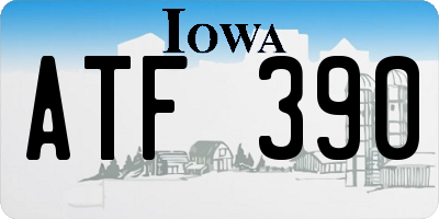 IA license plate ATF390