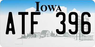 IA license plate ATF396