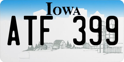 IA license plate ATF399