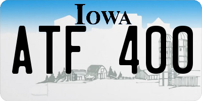 IA license plate ATF400