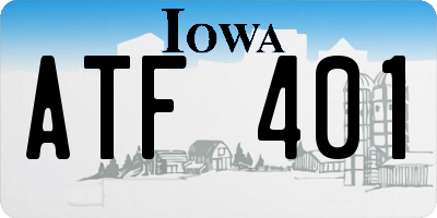 IA license plate ATF401