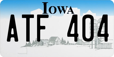 IA license plate ATF404