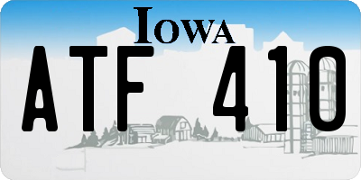 IA license plate ATF410