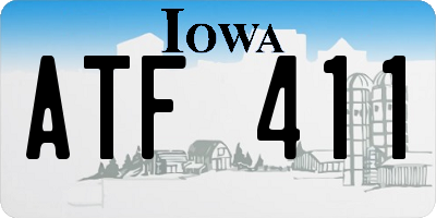 IA license plate ATF411