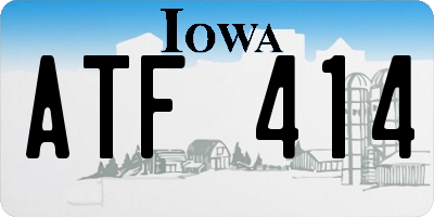 IA license plate ATF414