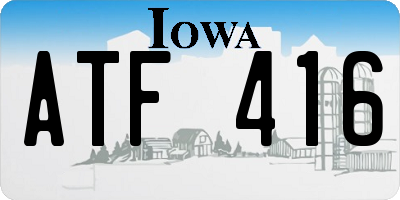 IA license plate ATF416