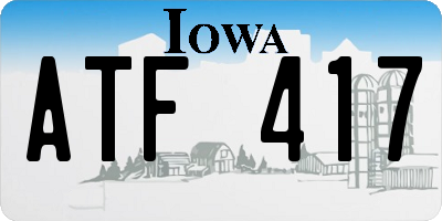 IA license plate ATF417